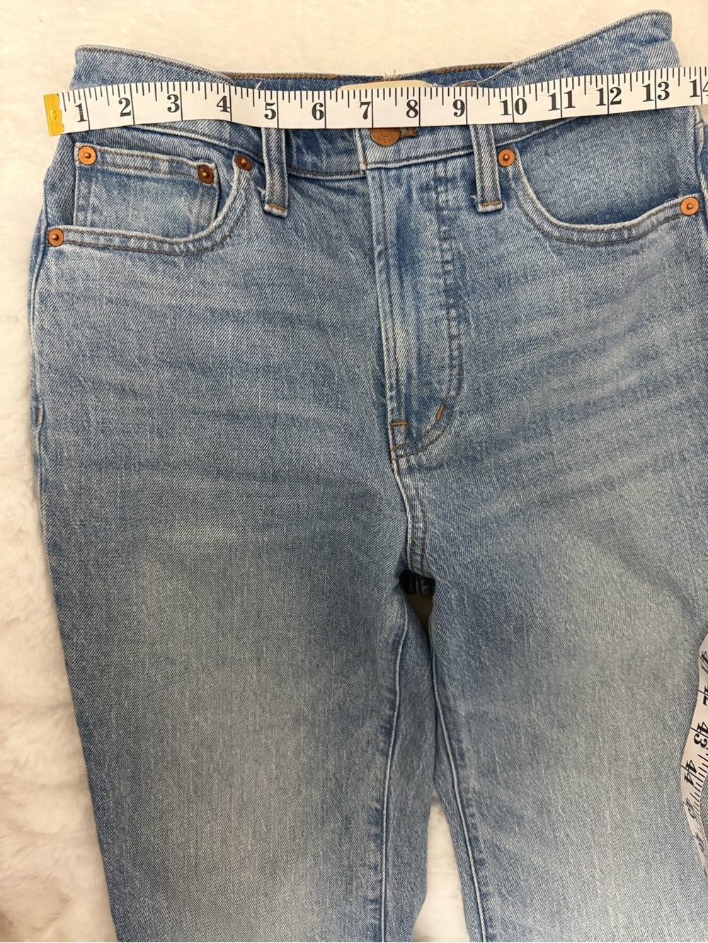 Madewell Perfect Vintage Flare Jeans Womens Size 25 High Rise Light Wash Denim - Picture 6 of 13